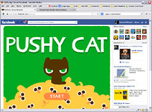 Pushy Cat Facebook game